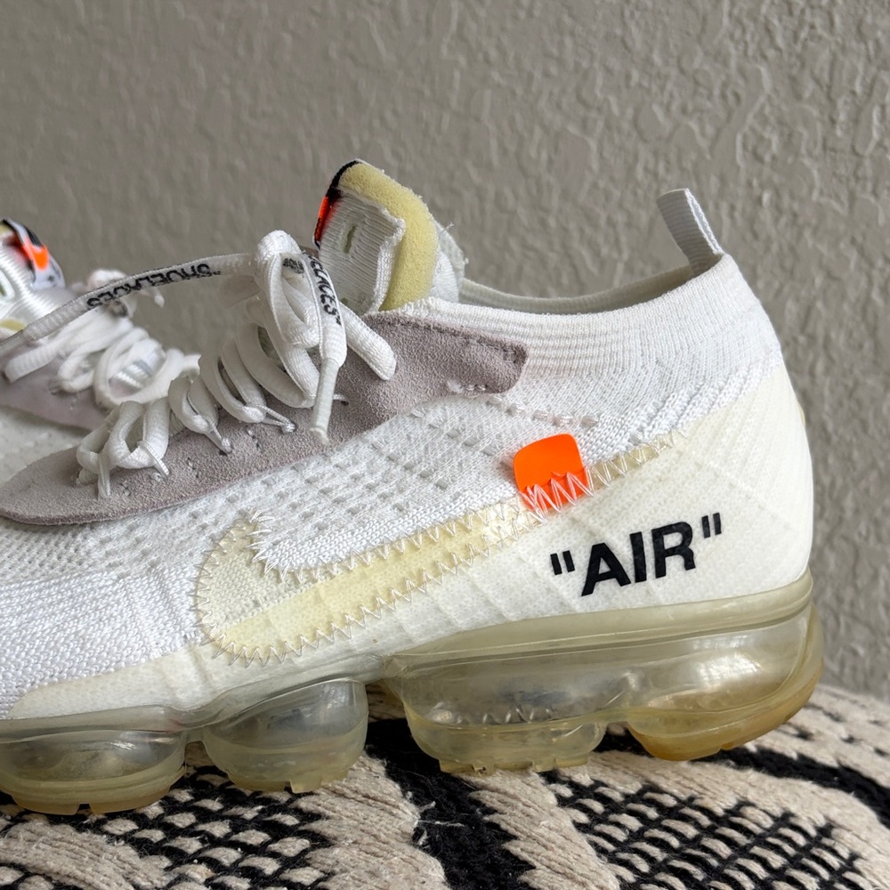 Nike VaporMax Off-White and Cream Sneakers with Air Sole